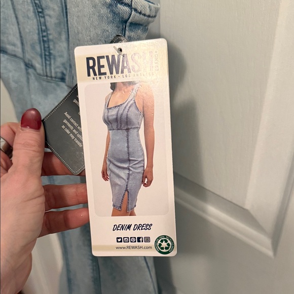 Rewash Light Blue Denim Dress - Picture 2 of 12